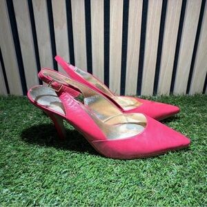 Nine West Vibrant Pink Slingback Heels